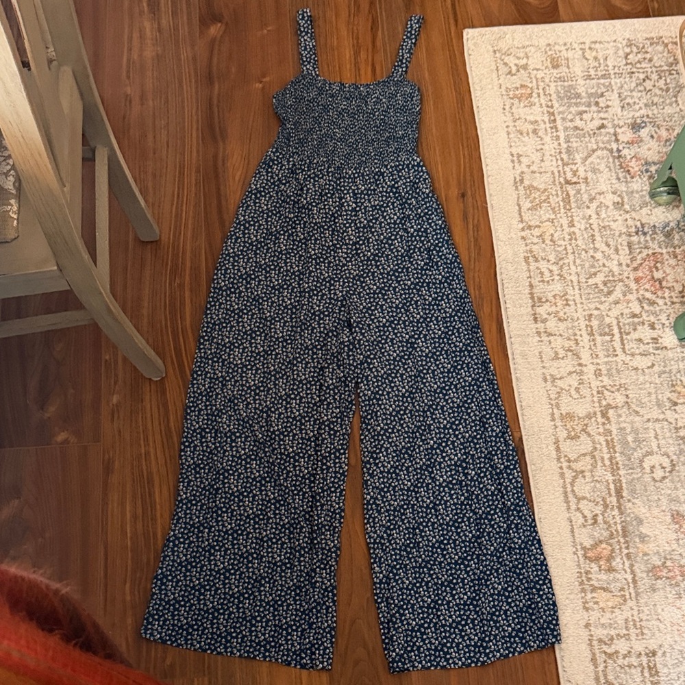 Chic Blue Floral Jumpsuit
